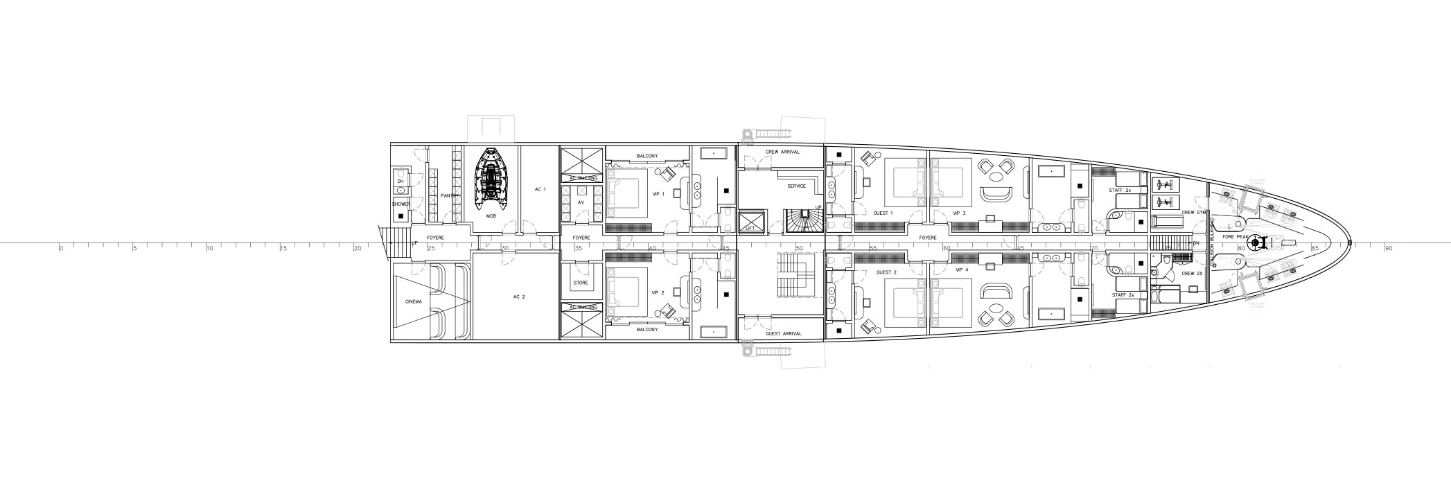 Masterpiece-GA-Maindeck New 90m Yacht for Sale | Build a 90m Yacht | Dunya Yachts